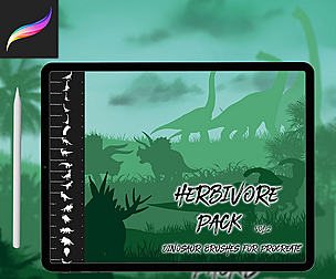 Herbivore Pack Vol 2 - 49 Brushes for Procreate