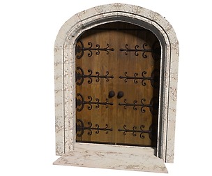 Door Wood and rusted iron