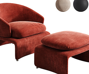 Minotti Halley armchair (5 materials)