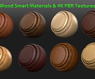 20 Wood Smart Materials & 4k PBR Texture