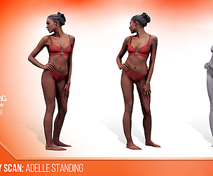 Cleaned Raw 3D Body scan of Adelle
