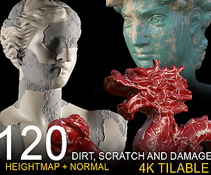 120 dirt ,scratch, damage texture bundle TILEABLE