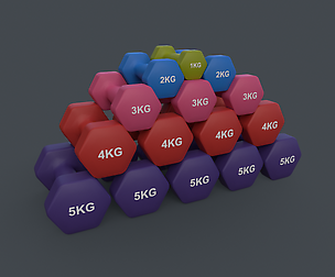 PBR 1-5KG Women Hexagon Dumbbell V2 - Neoprene