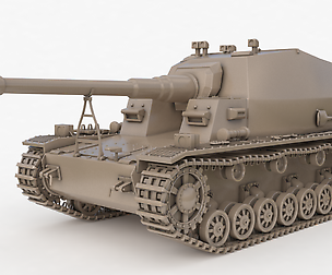 Tank K18 Auf Panzer Clay VRay