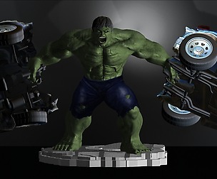 The Incredible Hulk 2008 File STL 3D Print Model