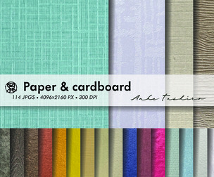 Paper and cardboard texture Set Patterned Sheets 300 DPI Printable Craft Paper Instant Download