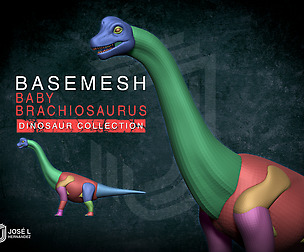 Basemesh Baby Brachiosaurus