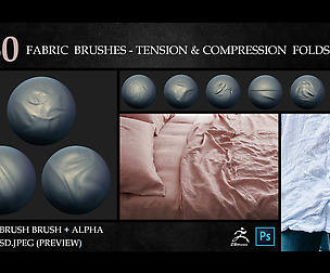 130 Fabric Brushes - Tension & Compression Folds