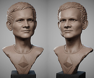 Bust of Vitalik Buterin - Ethereum