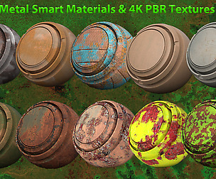 25 Metal Smart Materials - 4k PBR Texture-Vol 1