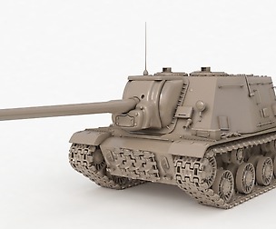 Tank ISU 122 Russian Clay V Ray