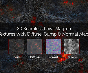 20 Seamless Lava-Magma Textures