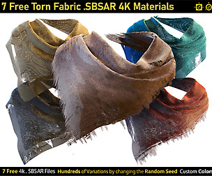 7 Free Torn Fabric Materials