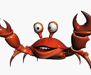 Cartoon Crab RIGGED and ANIMATED