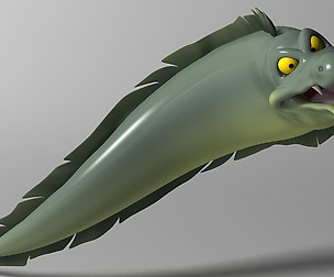 Cartoon Moray eel Rigged