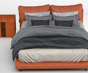 Upholstered Headboard Sedbed Vray