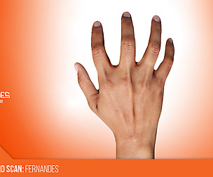 Retopologized 3D Hand scan  Indian female
