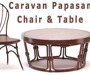 Caravan Papasan Chair &Table