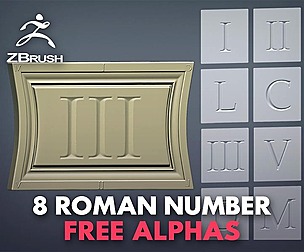 🏛️ [FREE] 8 Roman Number Alpha 4K