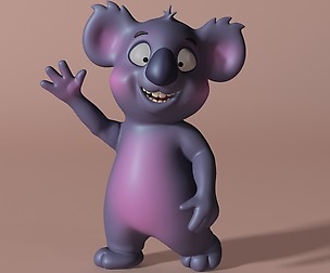 Cartoon Koala Rigged and Animated