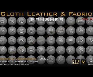 50 cloth Leather & Fabric Brushes ( Vol.03 )