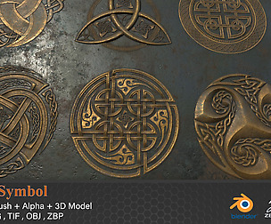 20  Viking Symbols Alpha + 3DModel + IMM Brush