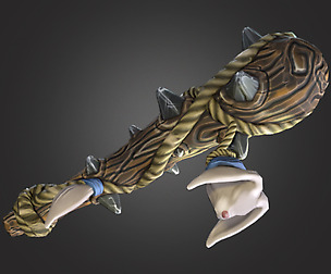 Stylized Weapon Bat Low-Poly 3D Model