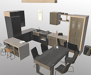 Full kitchen set