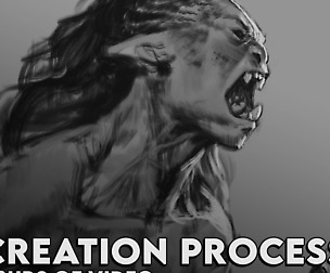 Orc Lady Bust Sketches - Progress Videos