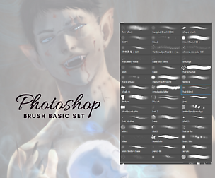 Photoshop Brushes Basic set for Digital Paintig