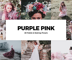 20 Purple Pink Lightroom Presets and LUTs