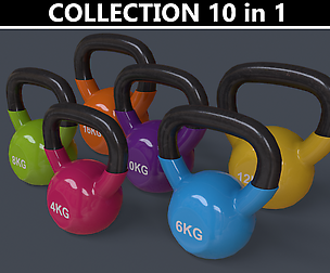 PBR 4-16KG Kettlebell V1 - Multi color Pack