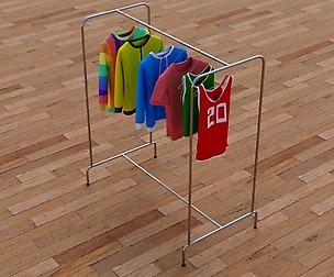Textured Hanged jeans Rack 3D model