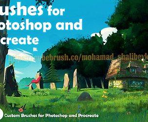 220 Custom Brushes for Photoshop and Procreate