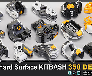 Sci-Fi Hard Surface KITBASH 350 DETAILS