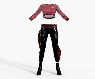 Women Fashion Gothic Punk Leather Pants