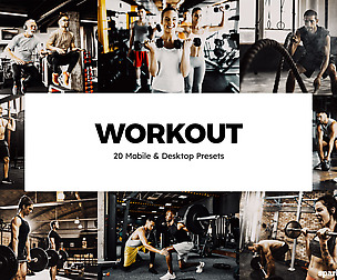 20 Workout Lightroom Presets and LUTs