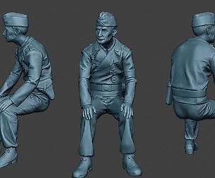 German Tank Crew unit ww2 Sit GTC1