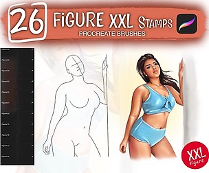 Figure XXL Stamps brushes for Procreate
