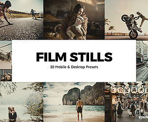 20 Film Stills Lightroom Presets and LUTs