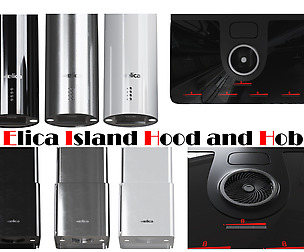 Elica island hood and hob