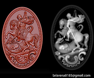 Saint George killing dragon