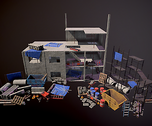 Full set construction site