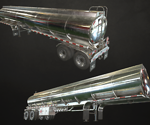 Fuel Tank Trailer - Low Poly