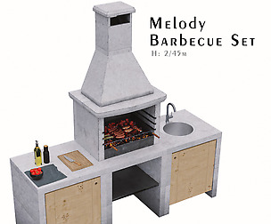 Melody Barbecue Grill Set (1 Barbecue)