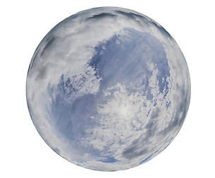 Clouded skydome HDRi panorama 16K