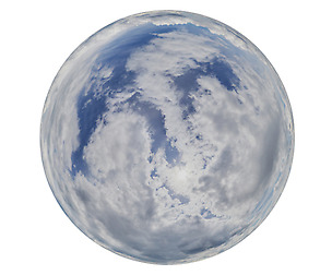 Clouded skydome HDRi panorama 16K