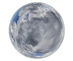 Overcast skydome HDRi panorama 16K