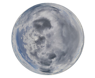 Overcast skydome HDRi panorama 16K