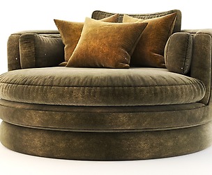 velvet arm chair